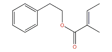 2-Phenylethyl (E)-2-methyl-2-butenoate